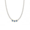 Collana Di Perle Con Tre Quadrati Zirconati