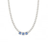 Collana Di Perle Con Tre Quadrati Zirconati