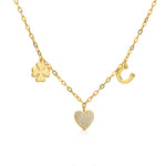 Carica l&#39;immagine nella Galleria, Collana Tris Pendenti Porta Fortuna
