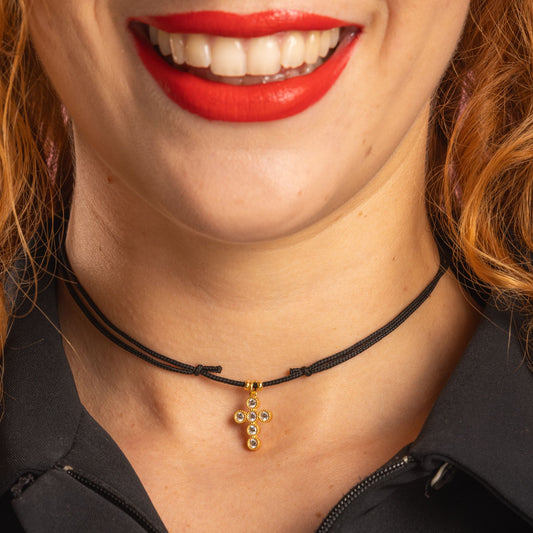 Choker con Croce Zirconata