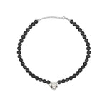 Carica l'immagine nella Galleria, Choker con Perle 8mm e Cuore
