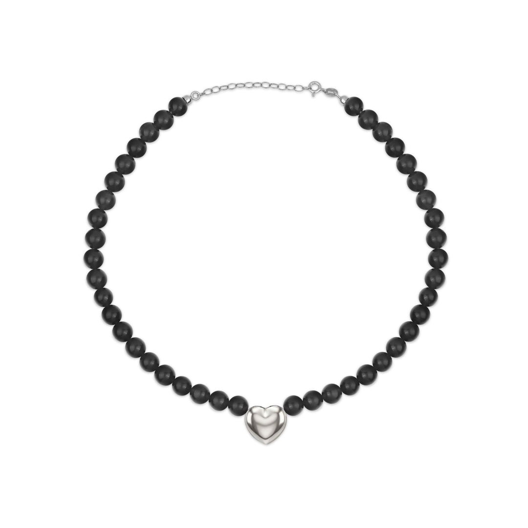 Choker con Perle 8mm e Cuore