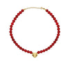 Choker con Perle 8mm e Cuore