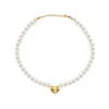 Choker con Perle 8mm e Cuore