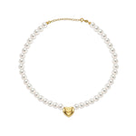 Carica l'immagine nella Galleria, Choker con Perle 8mm e Cuore
