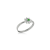 Anello con Fiore e Pietra Colorata