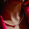 Collana Di Perle Con Cuore Zirconato