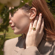 Anello Chevalier Da Mignolo Quadrato con Zirconi