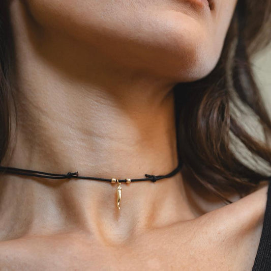 Choker Cordino Corno