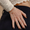 Bracciale Di Perle Con Pendente a Cuore e Strass
