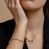 Bracciale Pepite Pieno Con Pendenti Strass