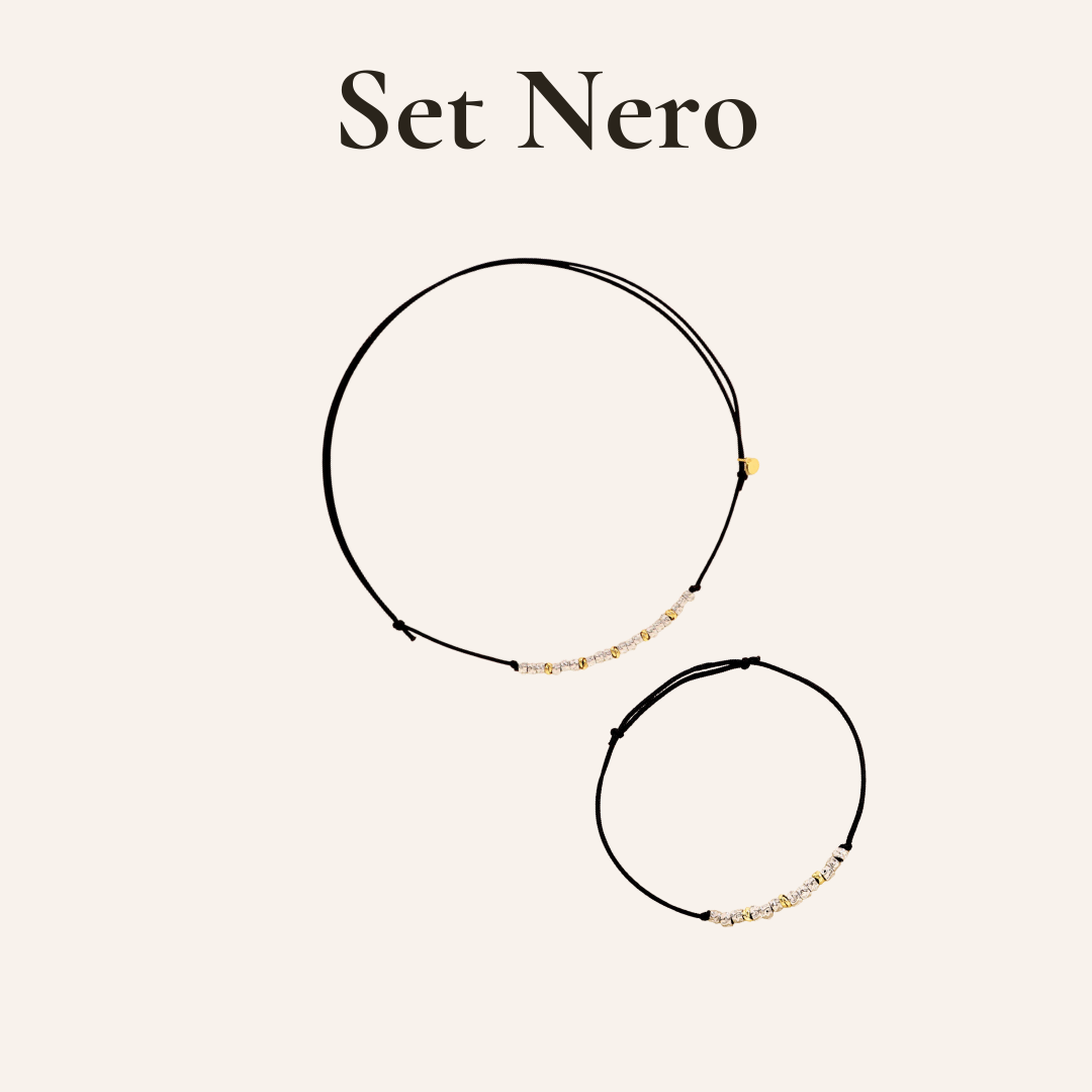Set Bracciale e Choker con Pepite
