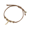 Bracciale Cordino con Corno Porta Fortuna e Zirconi