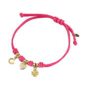 Bracciale Cordino con Tris Porta Fortuna