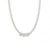 Collana Di Perle Con Tre Quadrati Zirconati