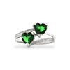 Anello Doppio Cuore Colorato