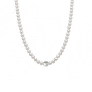 Filo Di Perle Con Perla Centrale Colorata