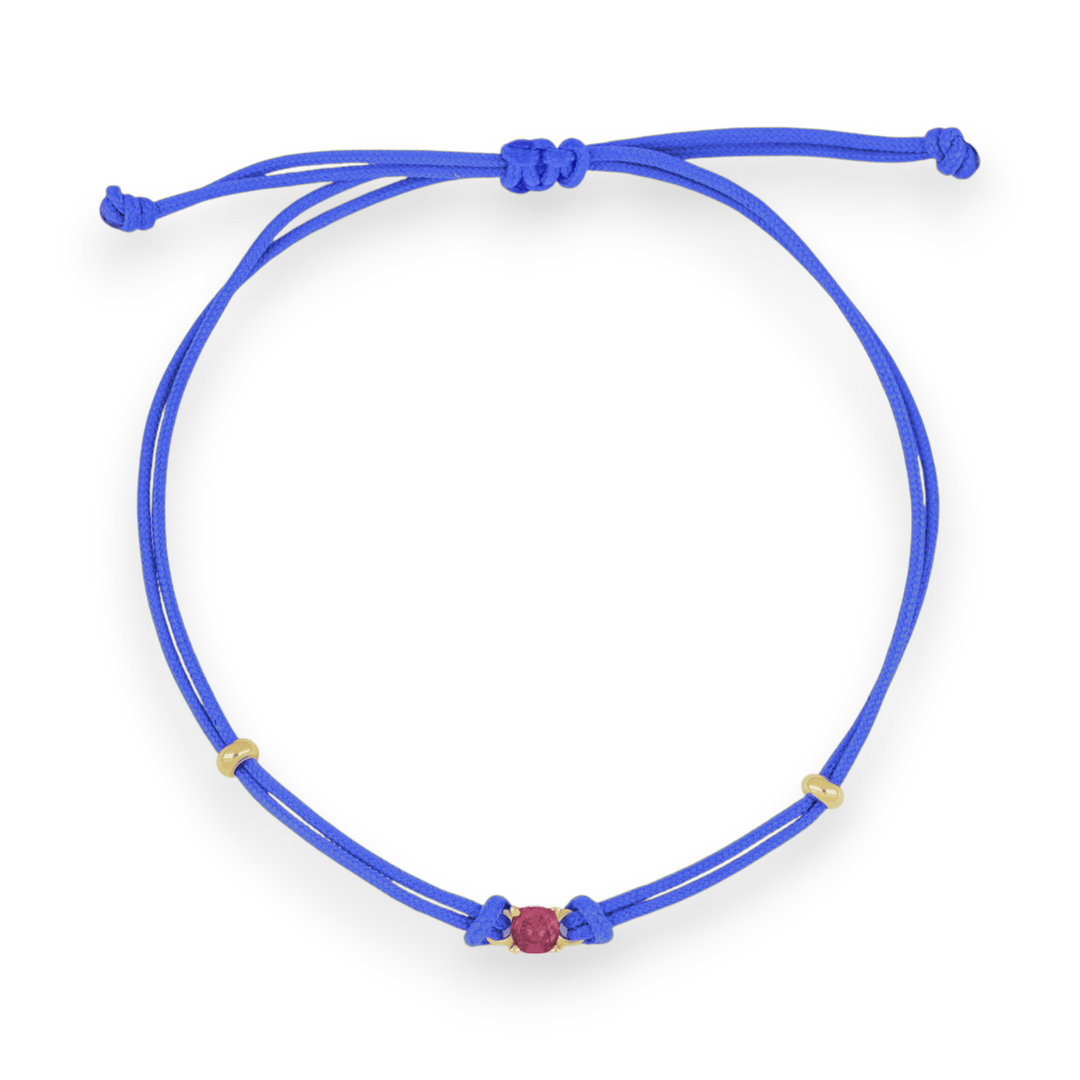 Bracciale Cordoncino Punto Luce Fuxia