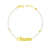 Bracciale Personalizzato con Perle e Nome in Oro 24K