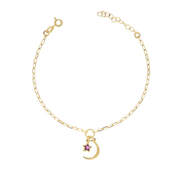 Bracciale Con Luna e Pietra