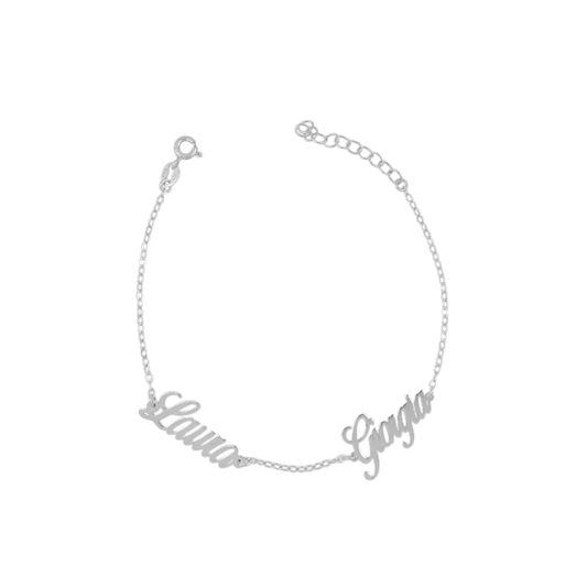 Bracciale con Due Nomi Personalizzabili