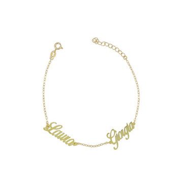Bracciale con Due Nomi Personalizzabili