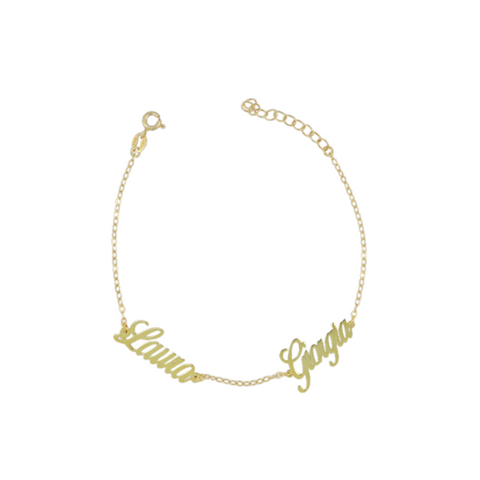 Bracciale con Due Nomi Personalizzabili