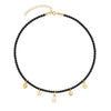 Collana Choker Multicharms di Perle con Pendente Zirconato Fiocco e Ippocampo
