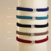 Bracciale Cordino Intrecciato Con Iniziale Strass