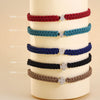 Bracciale Cordino Intrecciato con Simbolo Strass