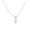 Collana Di Perle Con Chiusura a T e Stella