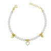 Bracciale Con Perle Swarovski e Pendenti Strass