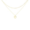 Collana Doppia Con Pendente Strass