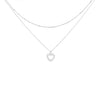 Collana Doppia Con Pendente Strass