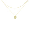 Collana Doppia Con Pendente Strass