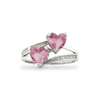 Anello Doppio Cuore Colorato