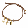 Bracciale Cordino con Trio Speranza Amore e Carità