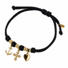 Bracciale Cordino con Trio Speranza Amore e Carità