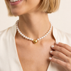 Choker con Perle 8mm e Cuore