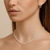 Collana Di Perle Con Pendente a Cuore e Strass