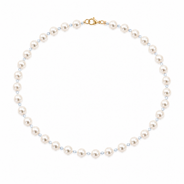 Collana con Perle e Cristalli Colorati
