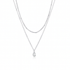 Collana Doppia iniziale strass
