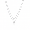 Collana doppia con stella e punto luce