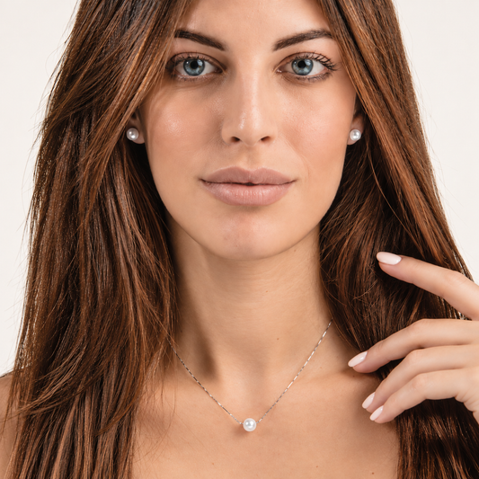 Set Collana e Orecchini con Perla Swarovski