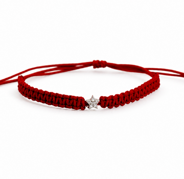 Bracciale Cordino Intrecciato con Simbolo Strass