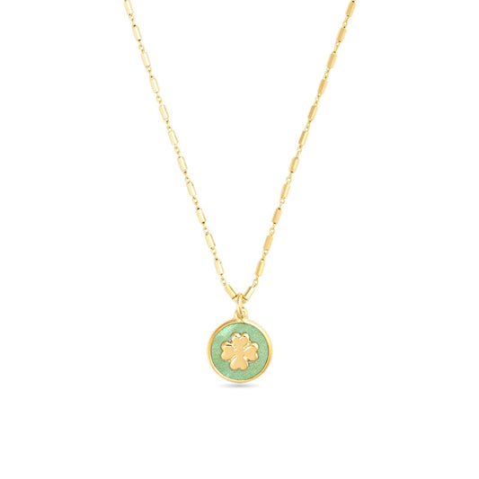 Collana con Medaglia Quadrifoglio