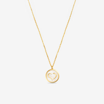 Collana con Cuore in Madreperla Bianco