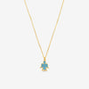 Collana con Angelo in Madreperla Azzurra