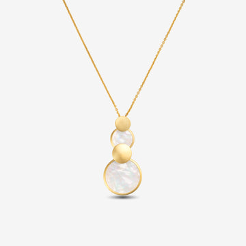 Collana con Cerchi e Inserti in Madreperla