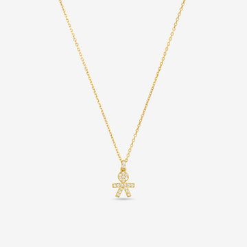 Collana con Bimba o Bimbo Zirconata